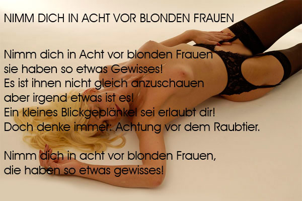 Liedtext 'Nimm Dich in Acht vor blonden Frauen' aus dem Film 'Der blaue Engel', 1931